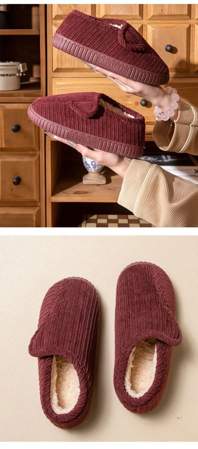 Women Warm Plush Slipper Red 2025 — feature 11