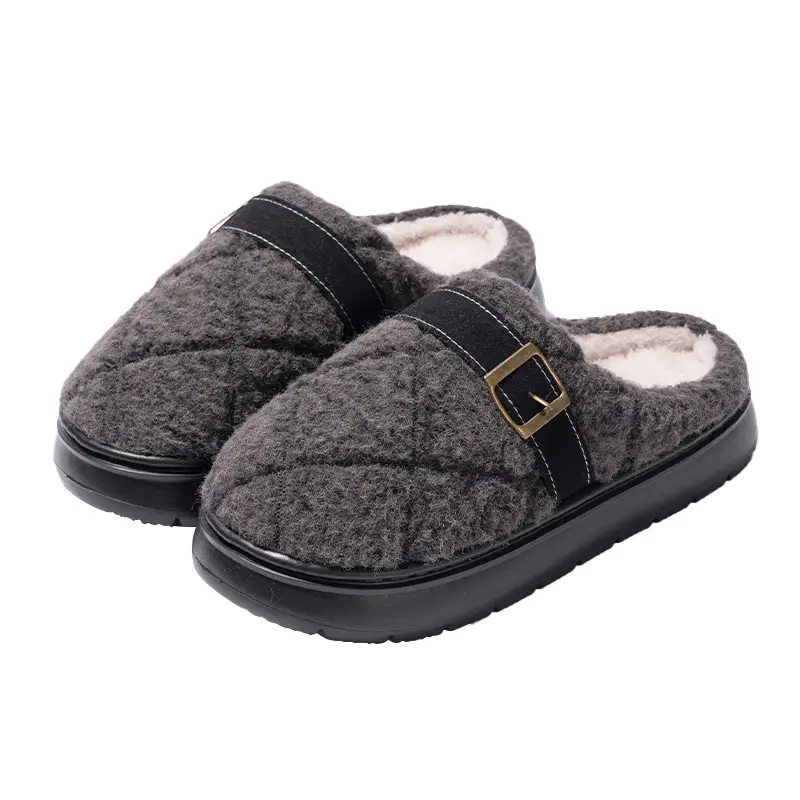 2025 Winter Non-Slip Fleece Lined Slippers - Image 3