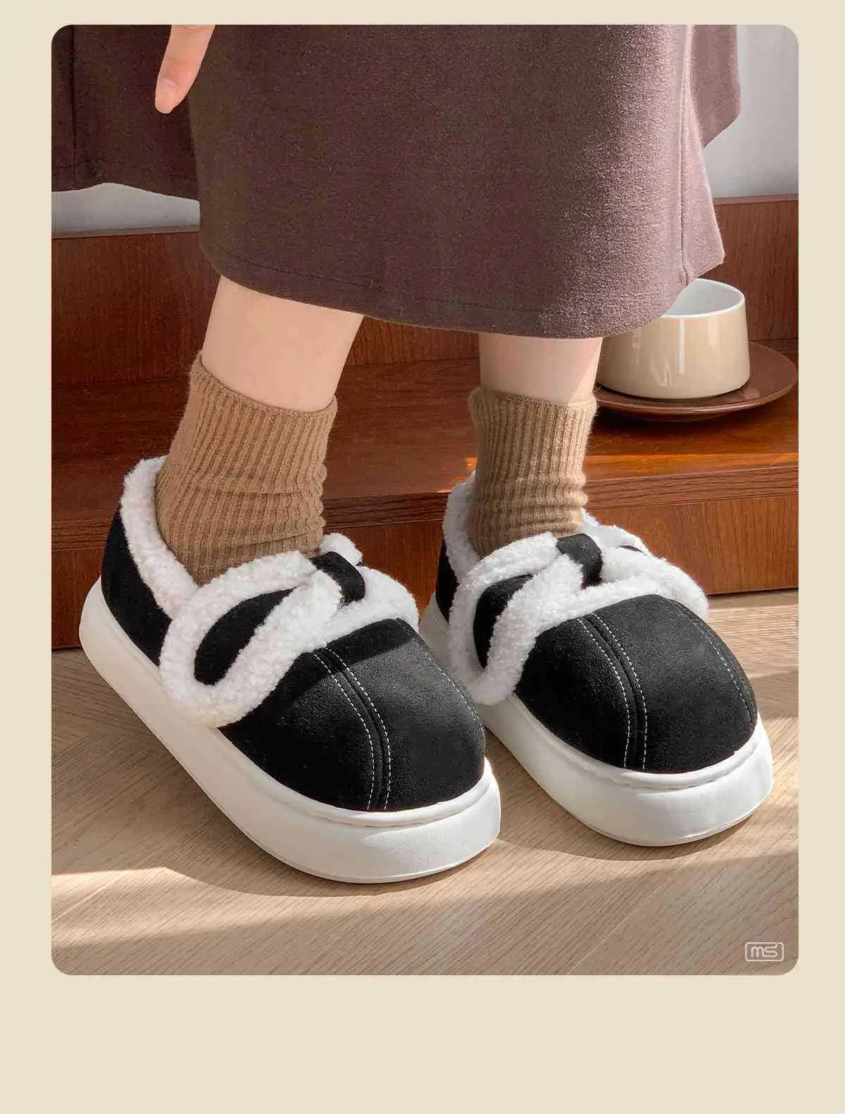 2025 Winter Cotton Bow Slippers with Fleece Lining — feature 9