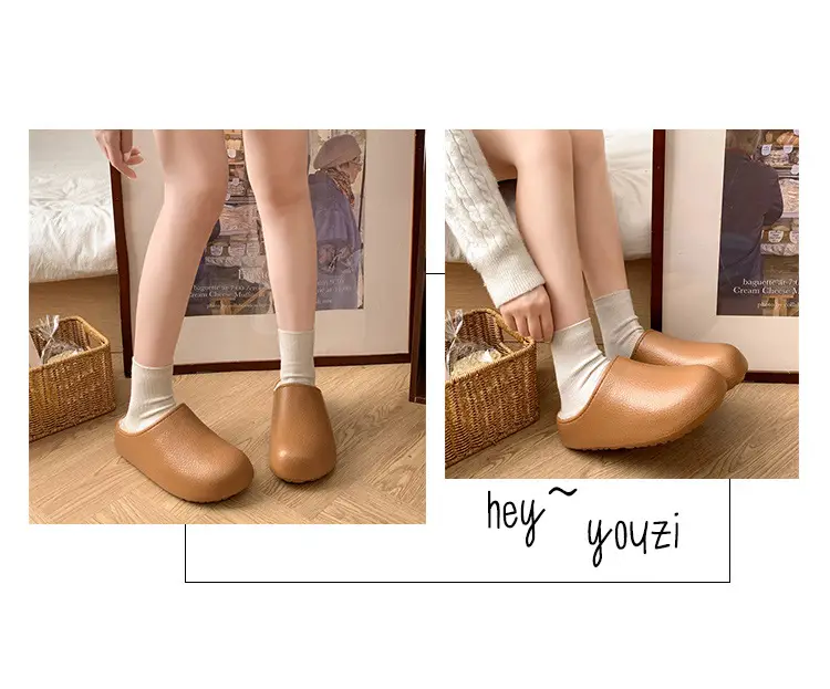 Women's Waterproof Velvet Winter Slippers Brown — feature 11