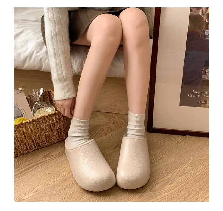 Women's Waterproof Velvet Winter Slippers Brown — feature 15