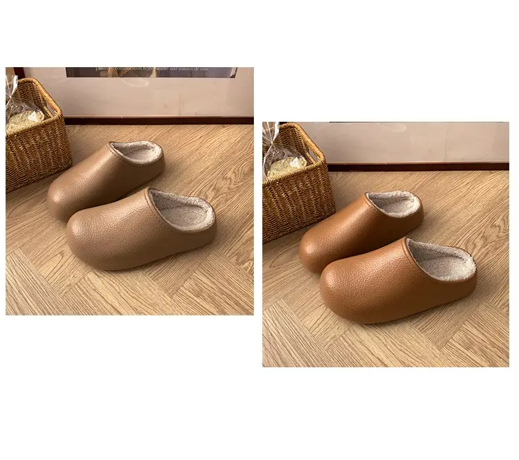 Women's Waterproof Velvet Winter Slippers Brown — feature 17