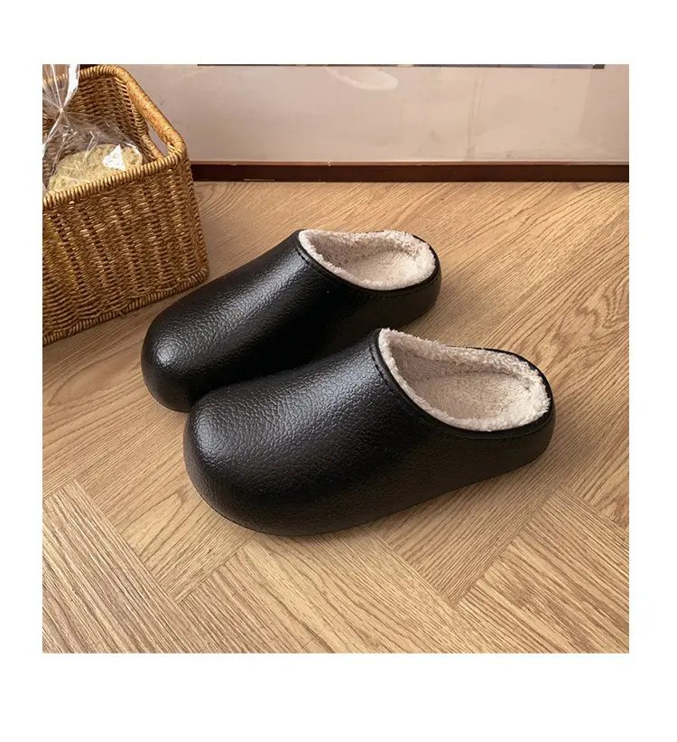 Women's Waterproof Velvet Winter Slippers Brown — feature 18