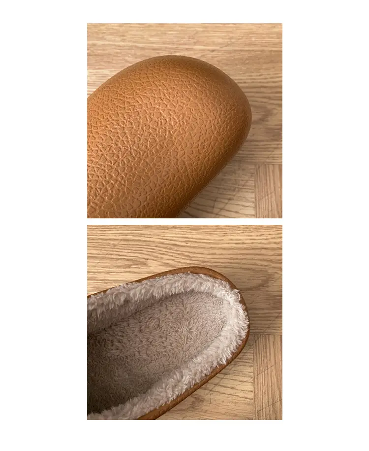 Women's Waterproof Velvet Winter Slippers Brown — feature 19