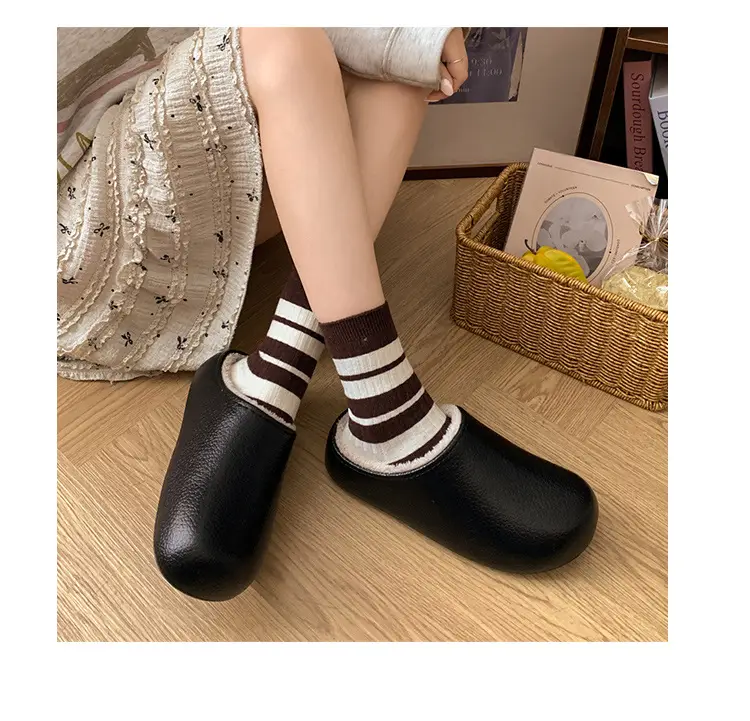 Women's Waterproof Velvet Winter Slippers Brown — feature 3