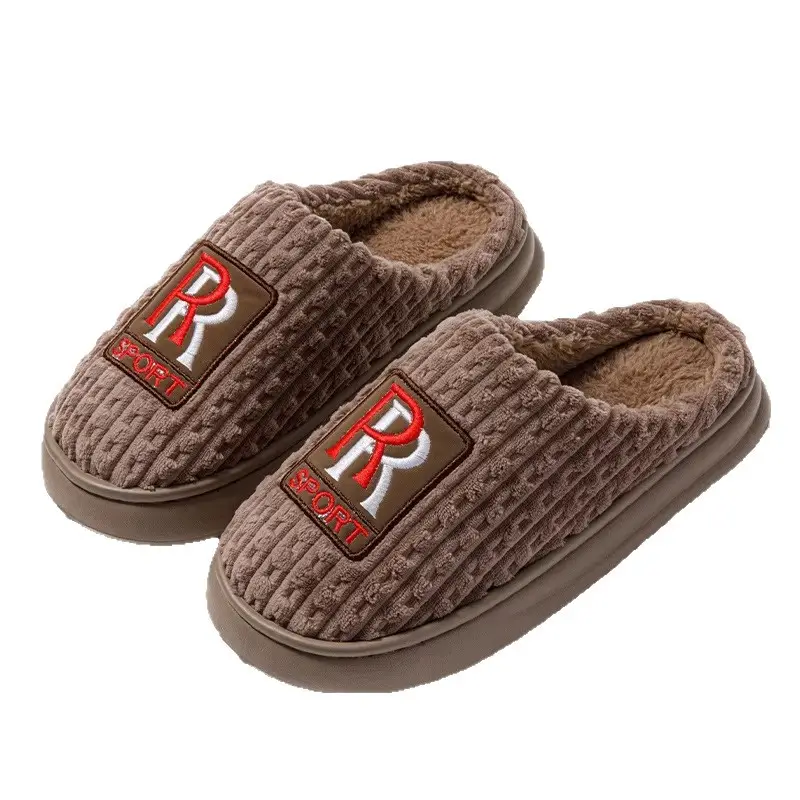 Men's Warm Cotton Slippers Winter Indoor Non-Slip