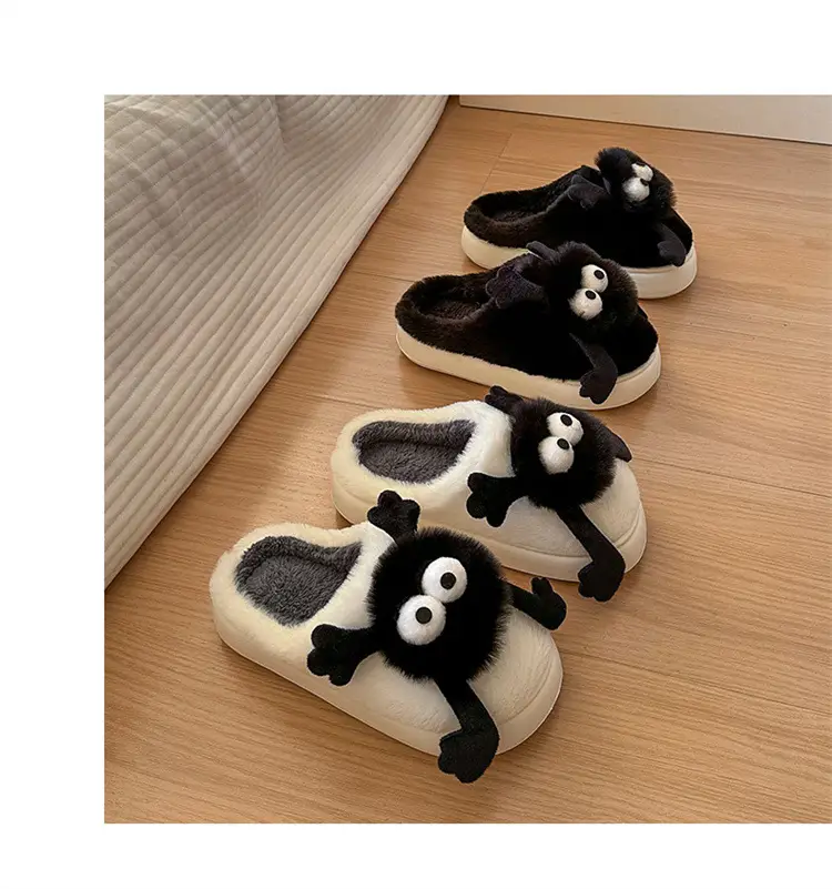 Coal Ball Cotton Slippers Winter 2025 New Thick-Soled Non-Slip Wear-Resistant Warm Indoor Home Cotton Slippers Wholesale — feature 17