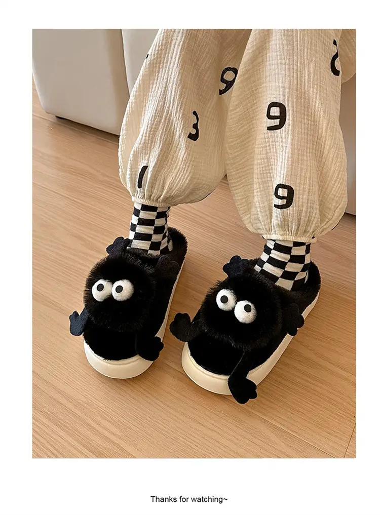 Coal Ball Cotton Slippers Winter 2025 New Thick-Soled Non-Slip Wear-Resistant Warm Indoor Home Cotton Slippers Wholesale — feature 19