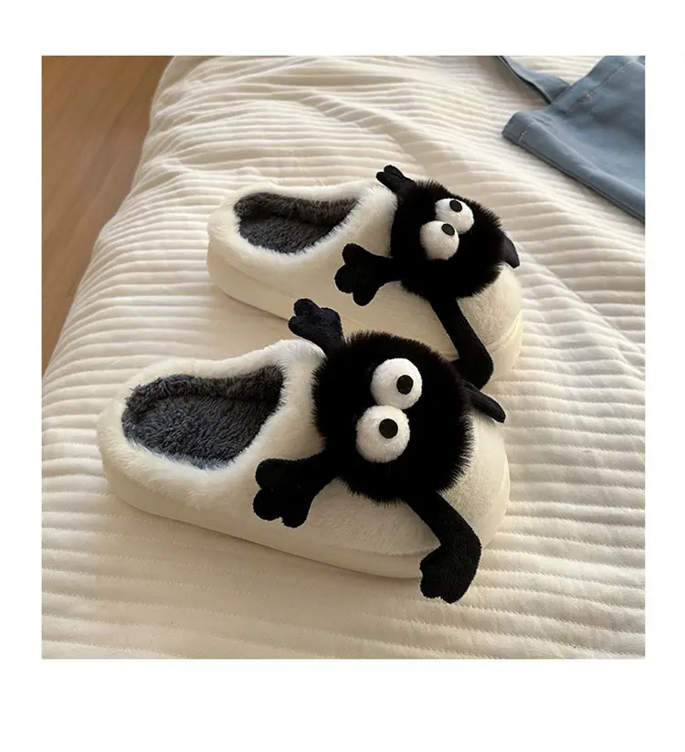 Coal Ball Cotton Slippers Winter 2025 New Thick-Soled Non-Slip Wear-Resistant Warm Indoor Home Cotton Slippers Wholesale — feature 8