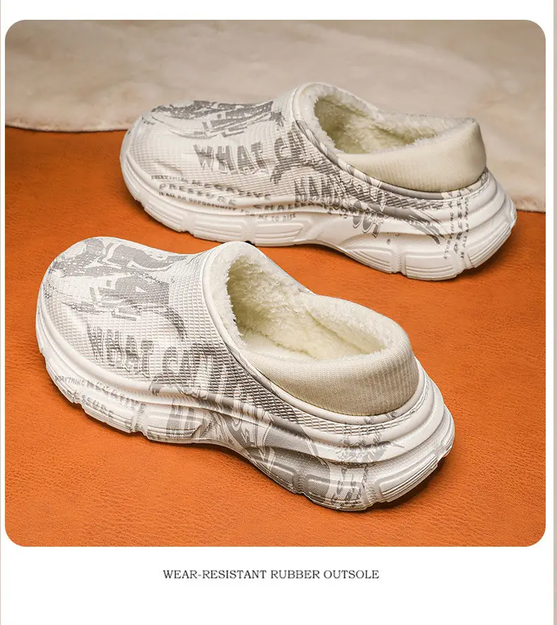Dad-Style Cotton Slippers Winter 2025 Thick Soled Black — feature 19