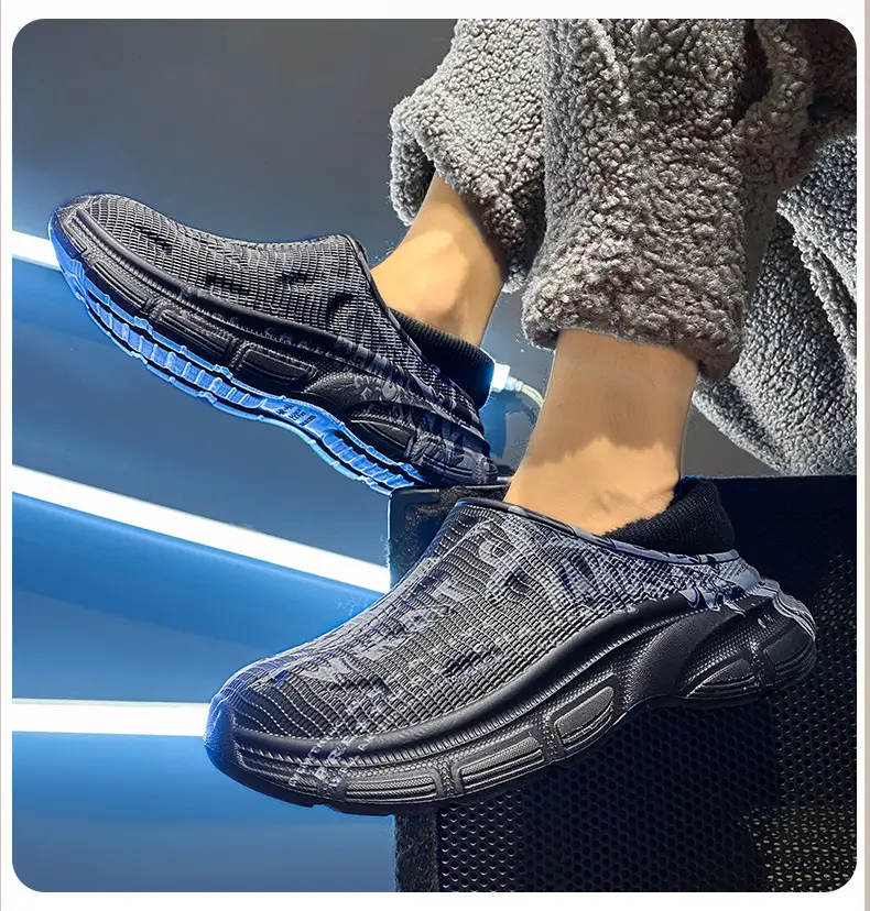 Dad-Style Cotton Slippers Winter 2025 Thick Soled Black — feature 8
