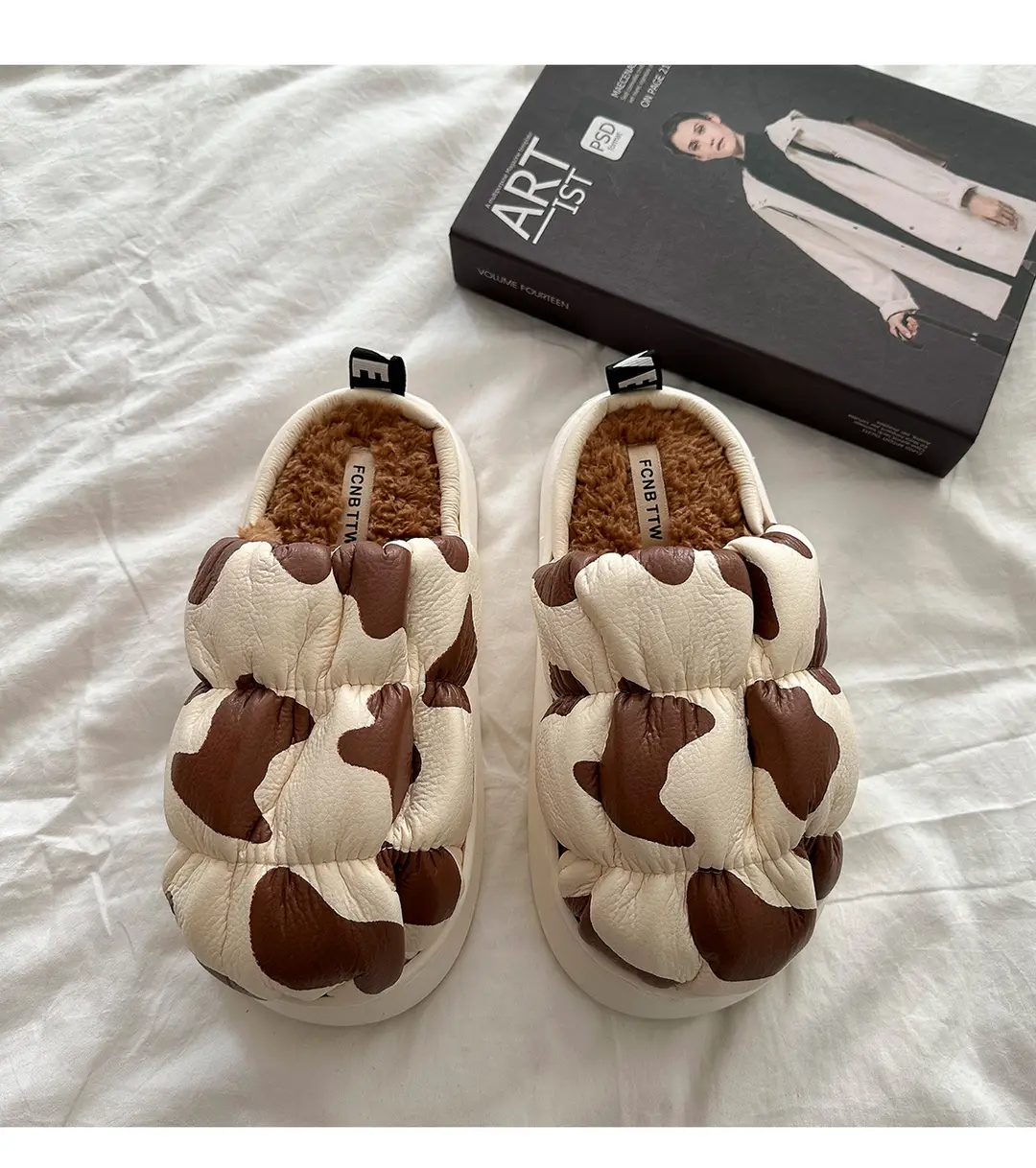 Cow Print Thick-Soled Cotton Slippers, Winter 2025 New Model, Thick-Soled, Non-Slip, Wear-Resistant, Warm Indoor Home Cotton Slippers Wholesale — feature 10