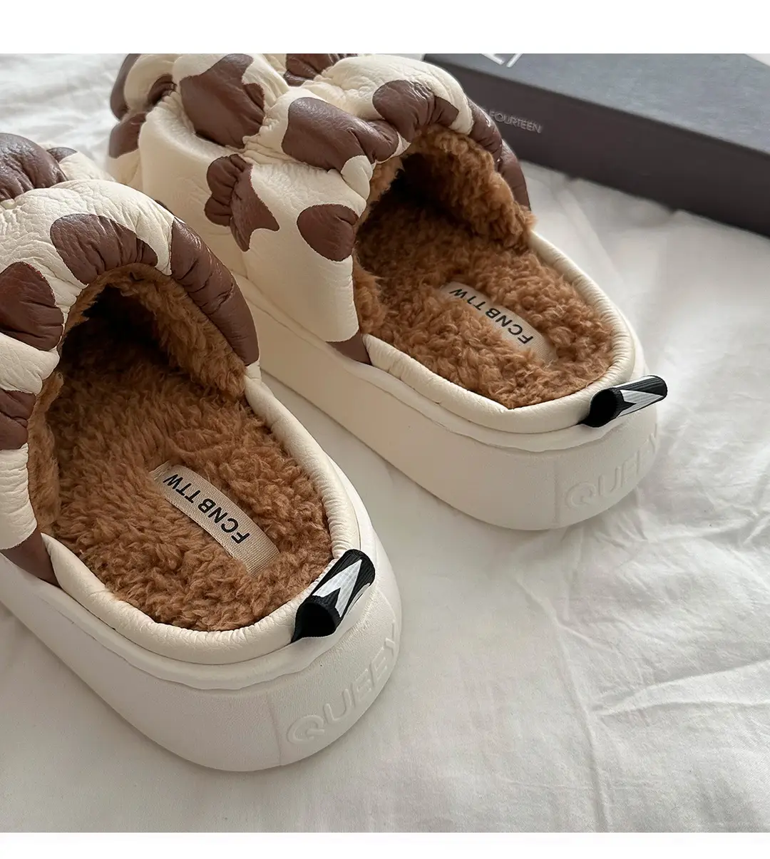 Cow Print Thick-Soled Cotton Slippers, Winter 2025 New Model, Thick-Soled, Non-Slip, Wear-Resistant, Warm Indoor Home Cotton Slippers Wholesale — feature 12