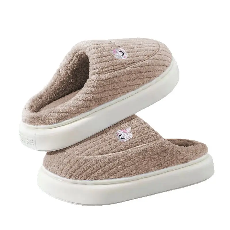 Blue Wool Warm Slippers for Men Women Non-Slip - Image 10