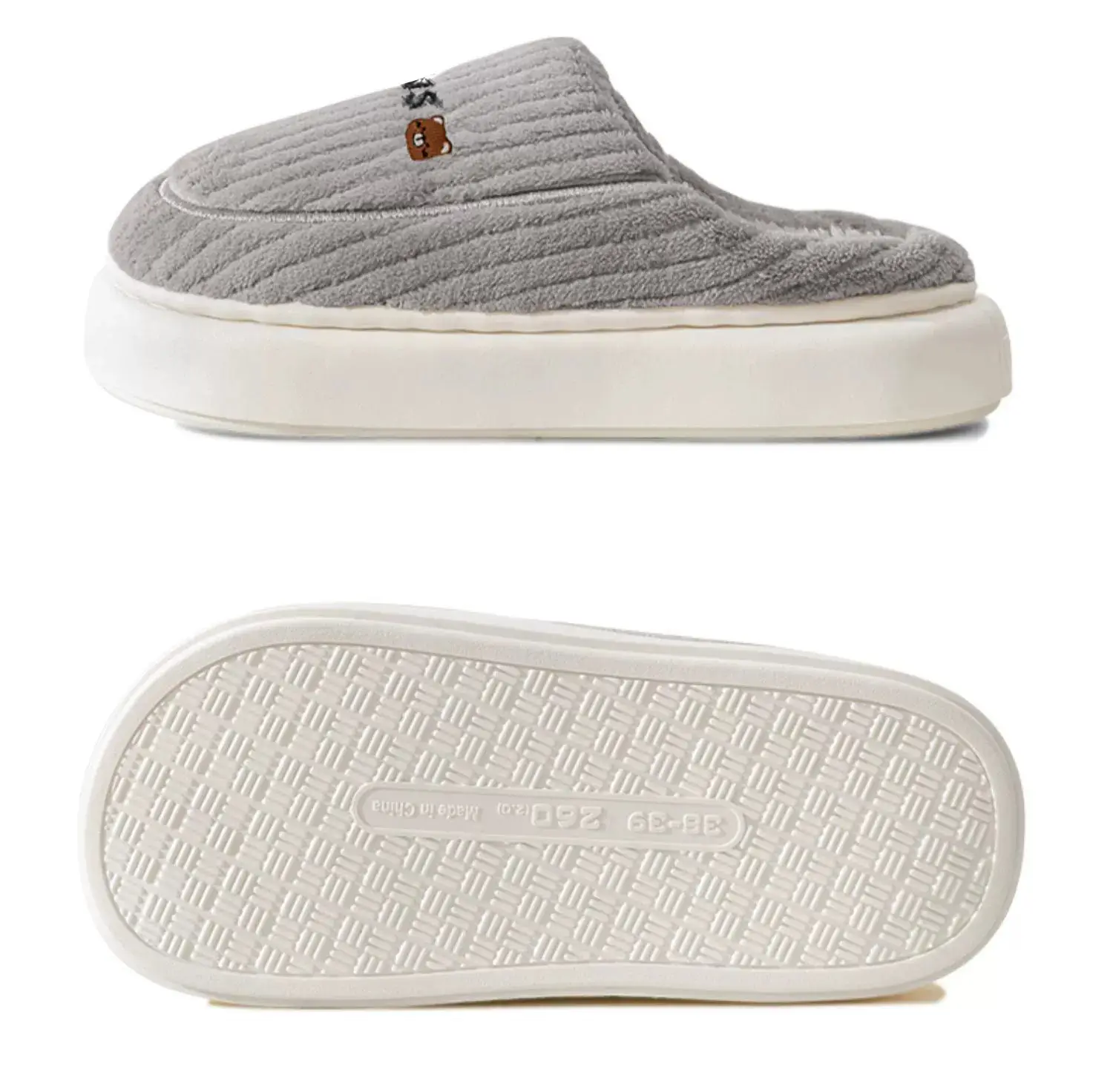 Blue Wool Warm Slippers for Men Women Non-Slip — feature 21