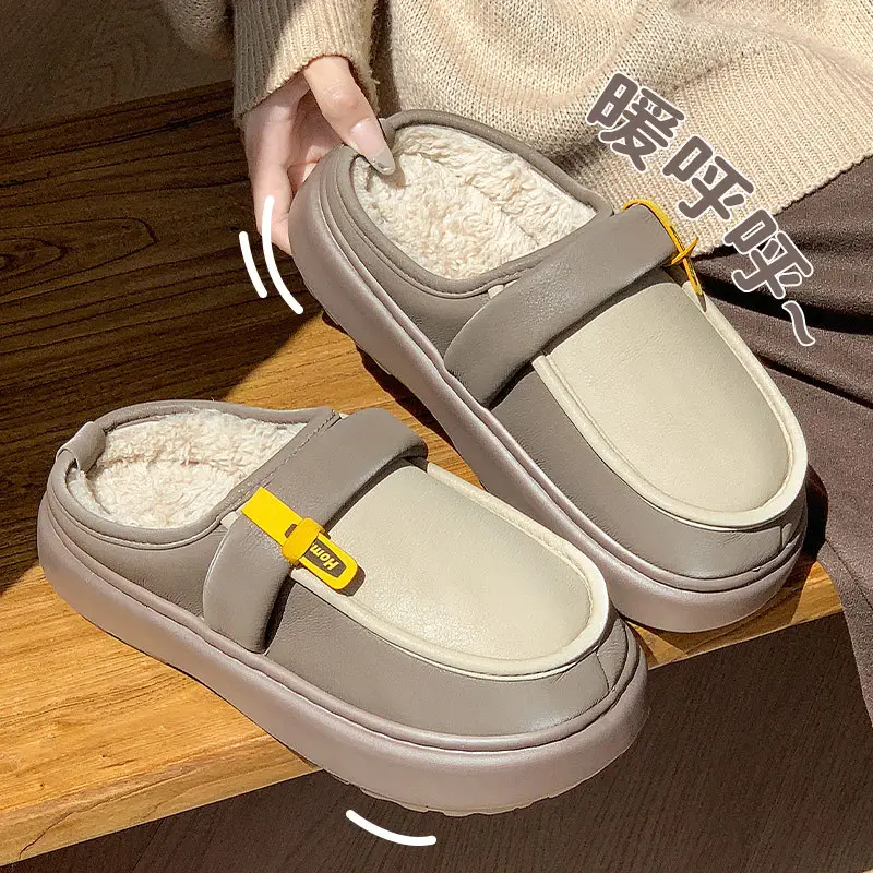 2025 Winter Cotton Slippers Women Warm Fleece Lined - Image 4