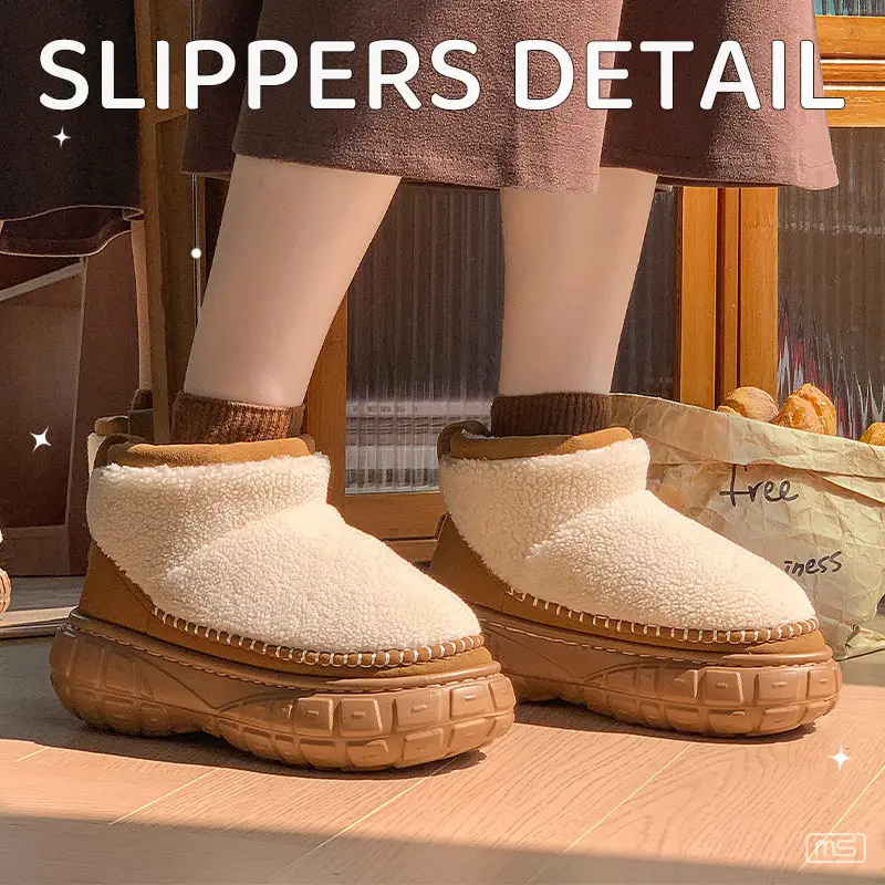2025 New Winter Women's Shoes Wholesale Thick-Soled Heightening Waterproof Warm Platform Fleece-Lined Thickeneded Cotton Shoes Gaobang Snow Boots - Image 2