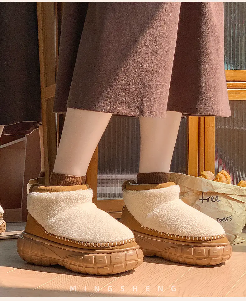 2025 New Winter Women's Shoes Wholesale Thick-Soled Heightening Waterproof Warm Platform Fleece-Lined Thickeneded Cotton Shoes Gaobang Snow Boots — feature 5
