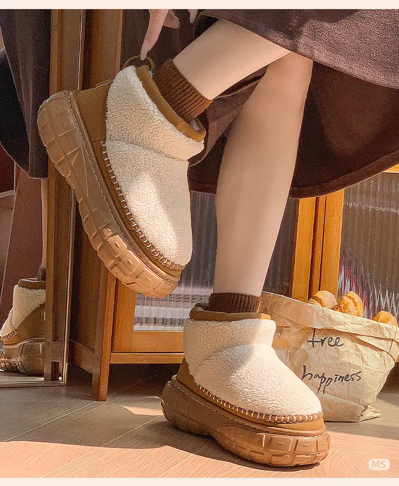 2025 New Winter Women's Shoes Wholesale Thick-Soled Heightening Waterproof Warm Platform Fleece-Lined Thickeneded Cotton Shoes Gaobang Snow Boots — feature 6
