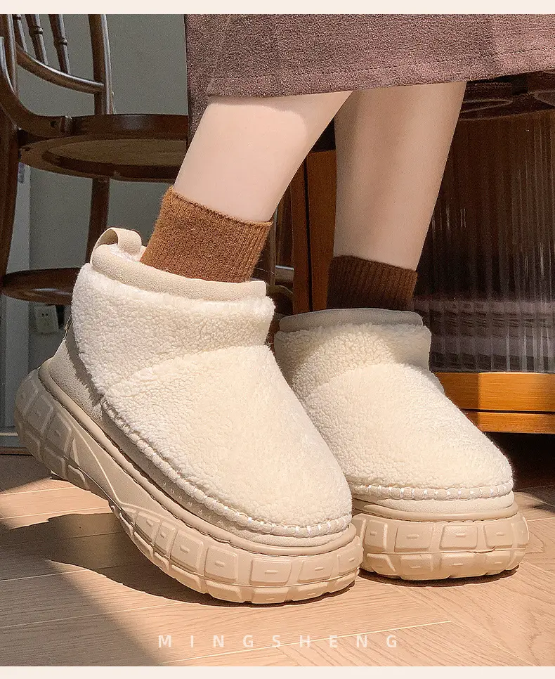 2025 New Winter Women's Shoes Wholesale Thick-Soled Heightening Waterproof Warm Platform Fleece-Lined Thickeneded Cotton Shoes Gaobang Snow Boots — feature 8
