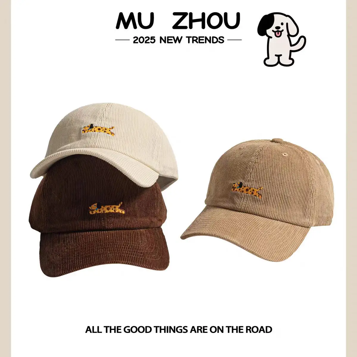Brown Knitted Duckbill Cap for Men Women Autumn Winter - Image 6