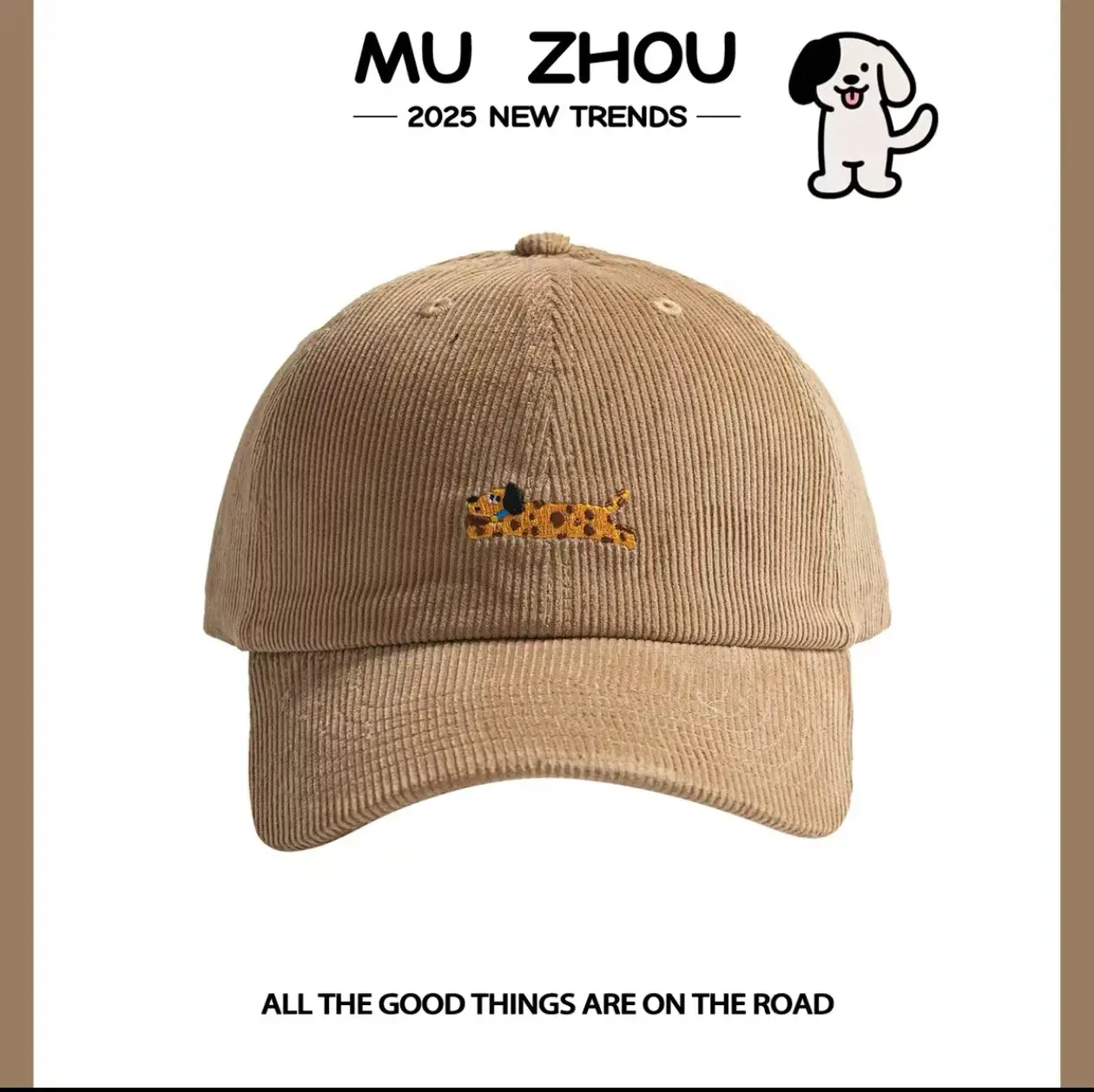 Brown Knitted Duckbill Cap for Men Women Autumn Winter - Image 3