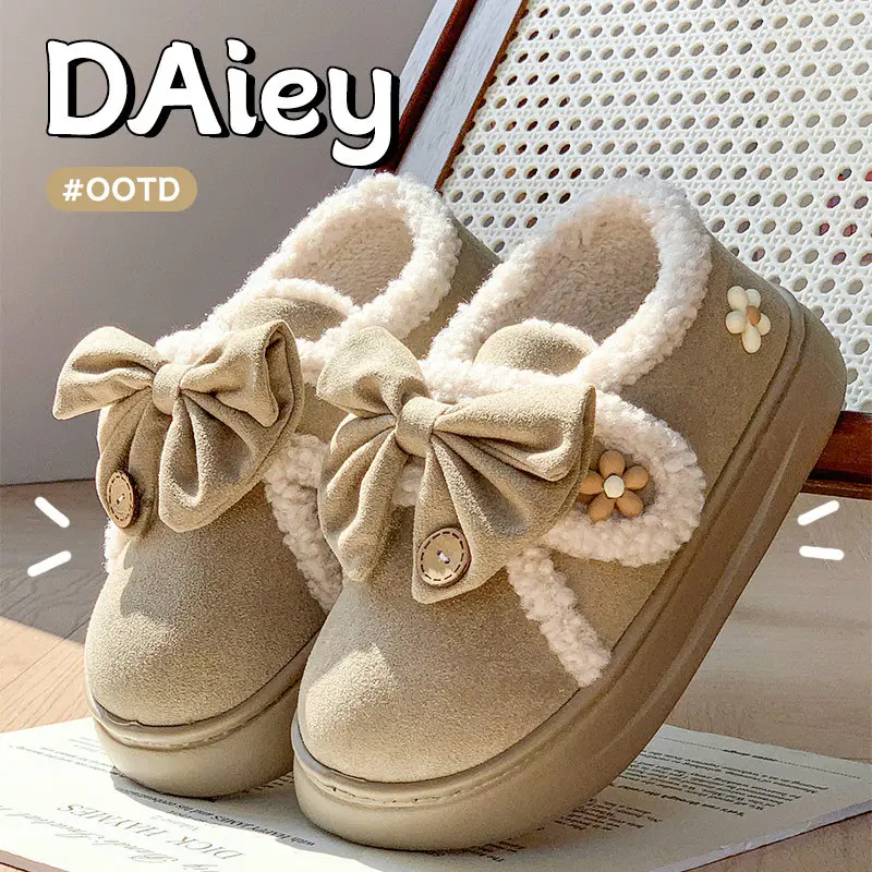2025 Winter Women's Fleece Bow Boots High-Top - Image 4
