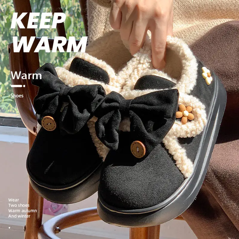 2025 Winter Women's Fleece Bow Boots High-Top - Image 5
