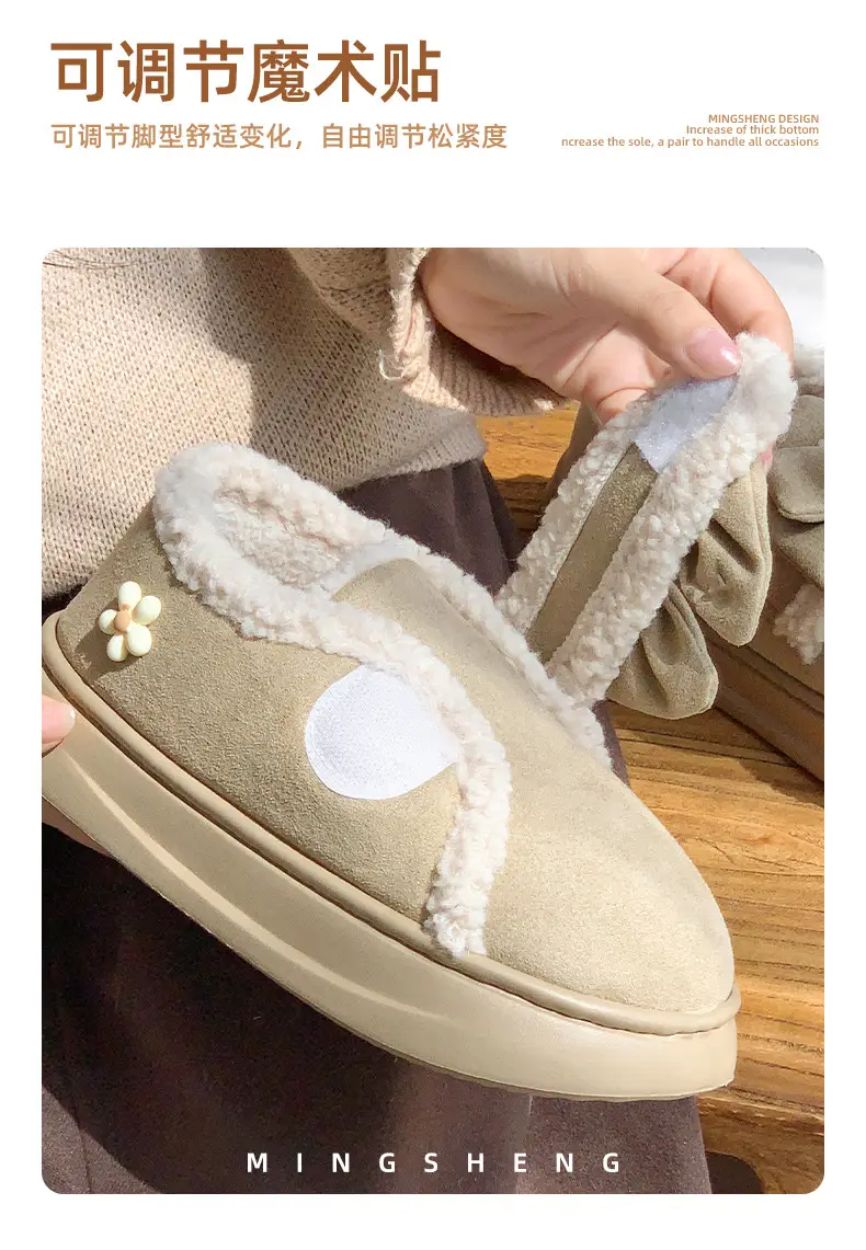 2025 Winter Women's Fleece Bow Boots High-Top — feature 13