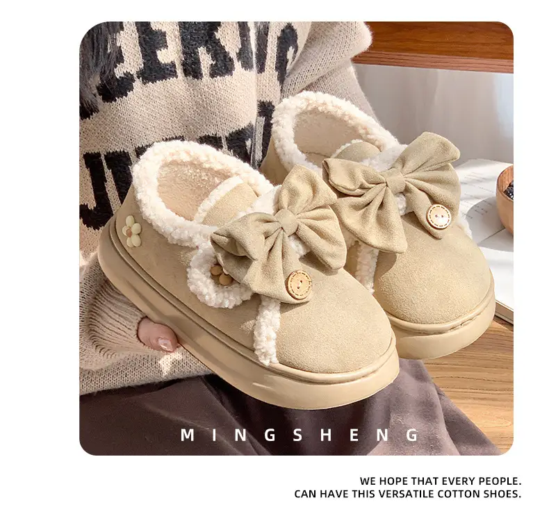 2025 Winter Women's Fleece Bow Boots High-Top — feature 5
