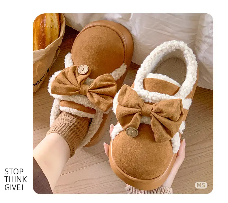 2025 Winter Women's Fleece Bow Boots High-Top — feature 7
