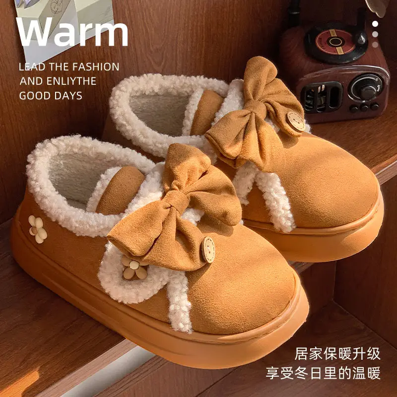 2025 Winter Women's Fleece Bow Boots High-Top - Image 2