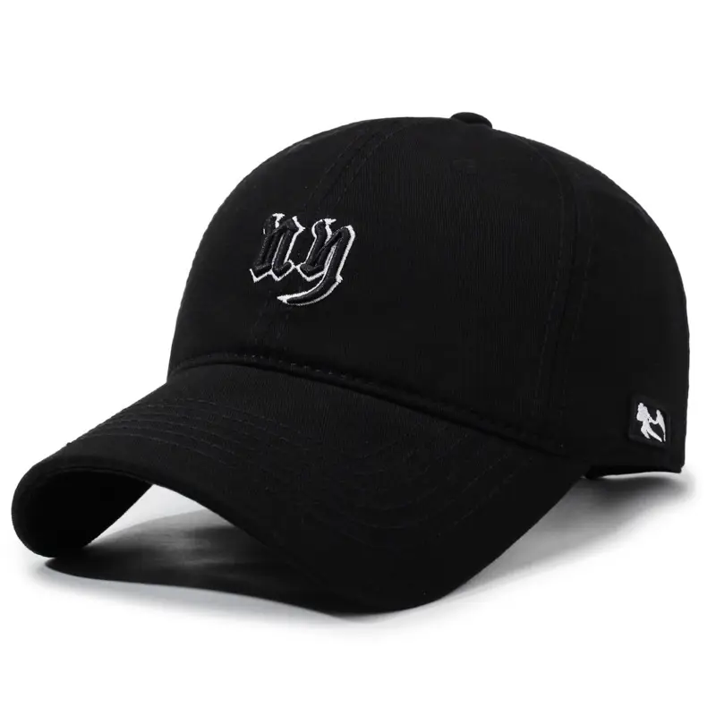 Men Beige Embroidered Baseball Cap with Curved Brim