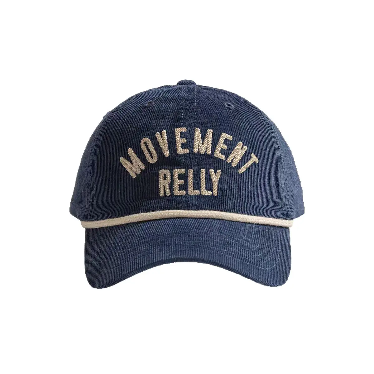 Men's Blue Letter Embroidered Duckbill Cap with Belt - Image 10