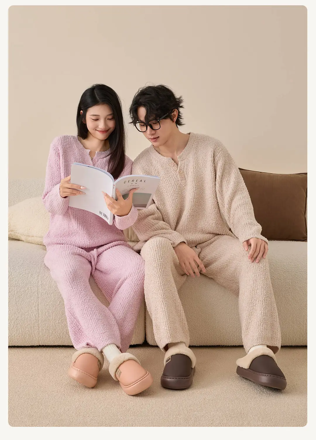 Waterproof Cotton Slippers for Women in Autumn and Winter 2025 New Home Warm and Comfortable Thick-Soled Leather Antibacterial Cotton Shoes for Men to Wear Outside — feature 20