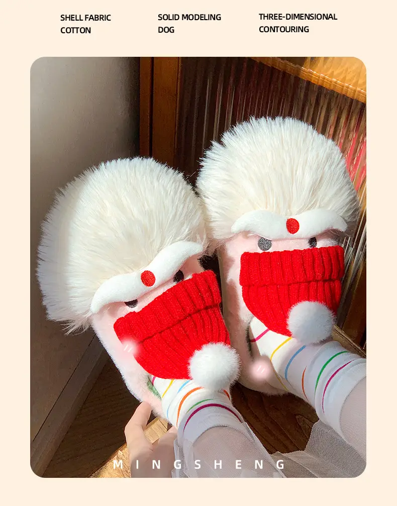 2025 Winter Cartoon Santa Wool Fluffy Slippers — feature 8