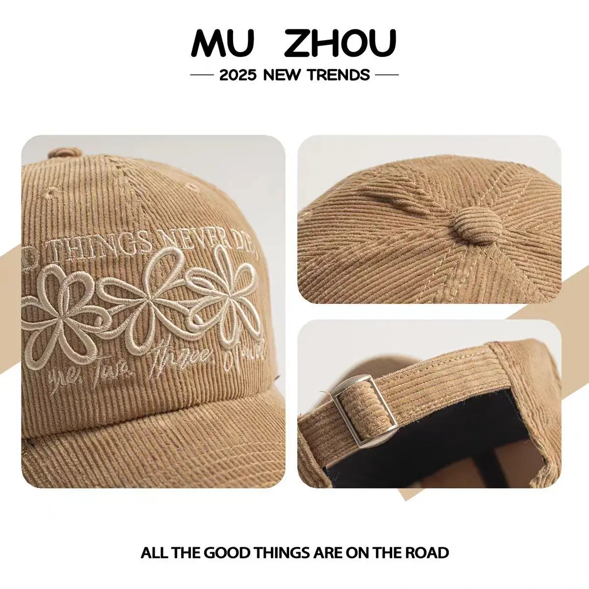 Women Korean Style Flower Cap Autumn Winter Warm - Image 8