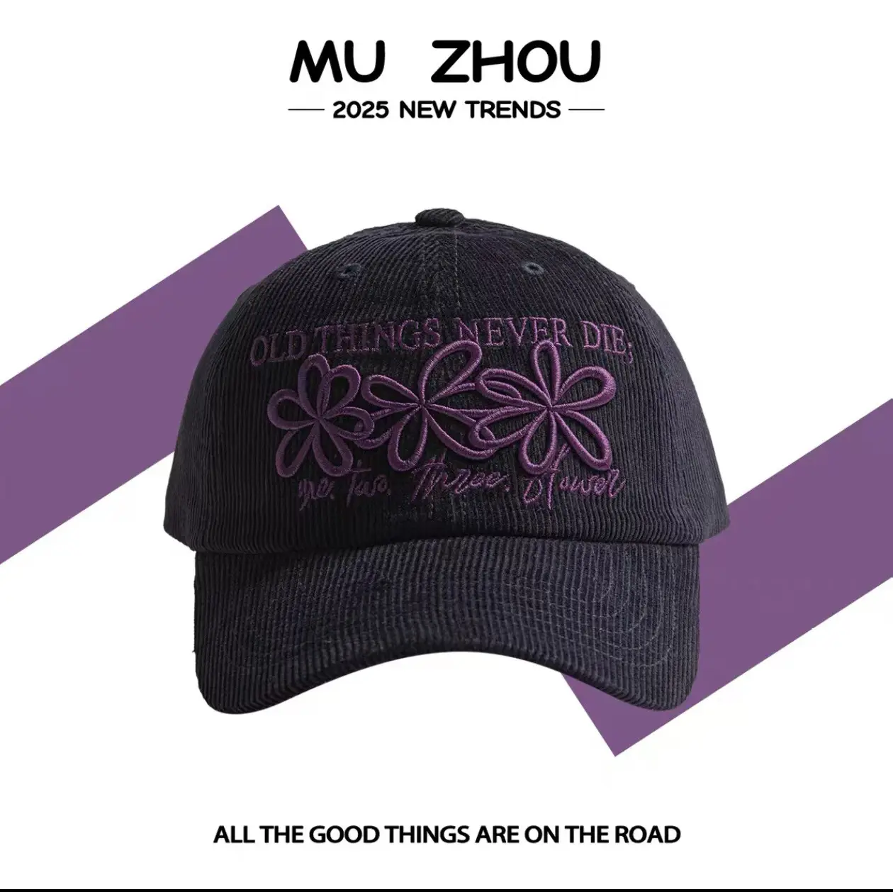 Women Korean Style Flower Cap Autumn Winter Warm - Image 2