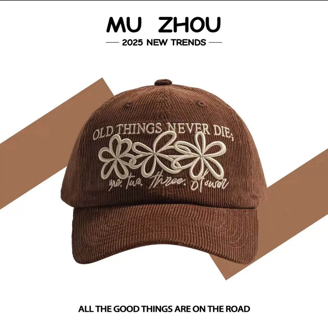 Women Korean Style Flower Cap Autumn Winter Warm - Image 4