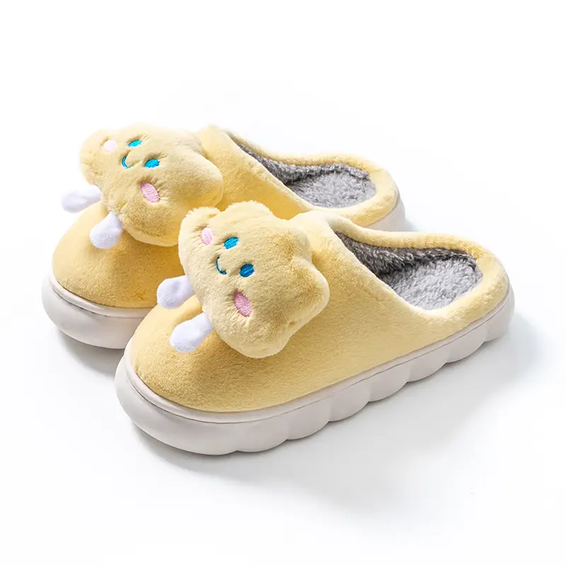 2025 New Cotton Slippers for Women in Autumn and Winter Thick-Soled Non-Slip Fleece-Lined Warm Indoor Home Silent Bow Cotton Slippers - Image 15
