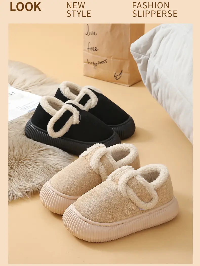 Women's Black Wool Slipper with Fleece Lining — feature 13