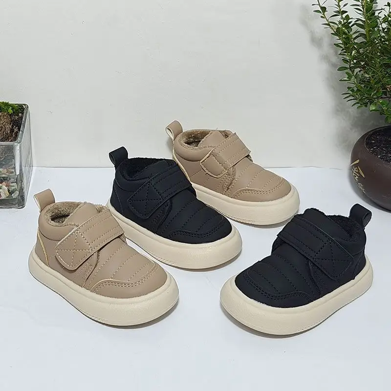 Baby Velvet Sneakers Beige Soft Soles 2025