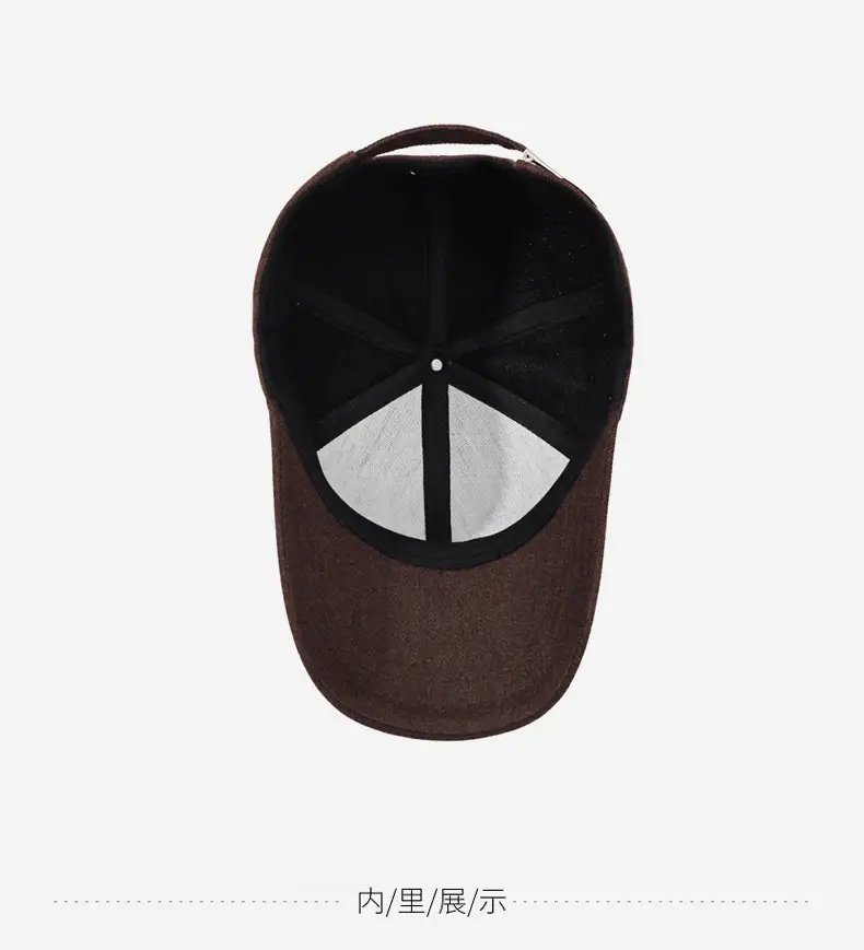 Women Hard-Top Baseball Cap with Deep Duckbill Design Brown — feature 14