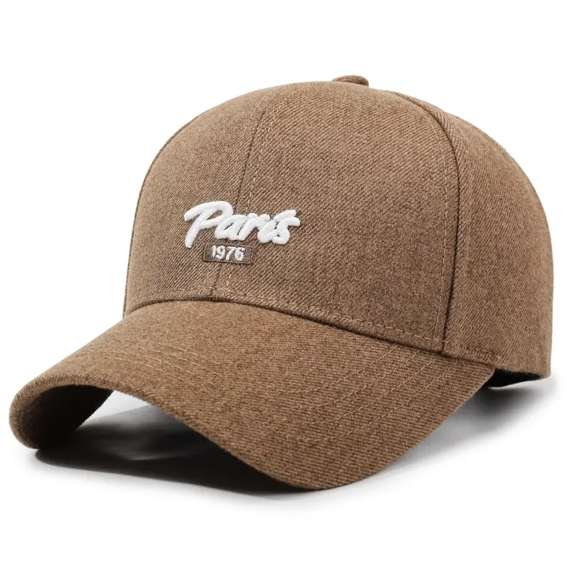 Women Hard-Top Baseball Cap with Deep Duckbill Design Brown - Image 5
