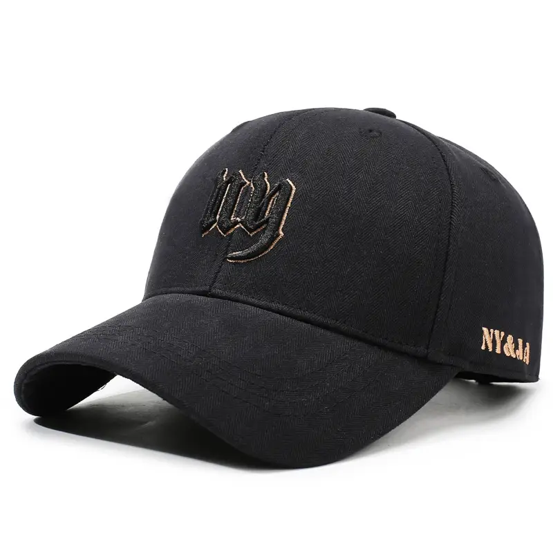 Men's Grey Embroidered Baseball Cap with Three-Layer Design - Image 2