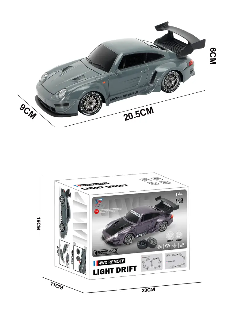 Rc Professional Variable Speed Four-Wheel Drive Drift Remote Control Car for Kidsren and Boys Artificial Charging Remote Control Racing Model Toy Car — feature 13