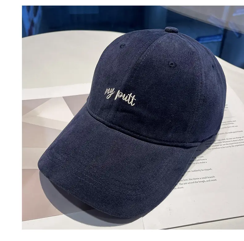 Women Beige Embroidered Baseball Cap with Sun Visor — feature 7