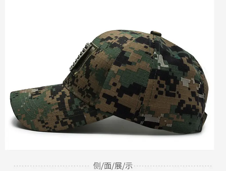 Men Military Cross-Border Cap Black USA Embroidered — feature 10