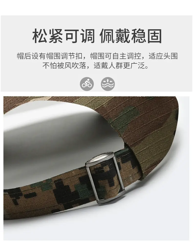 Men Military Cross-Border Cap Black USA Embroidered — feature 5