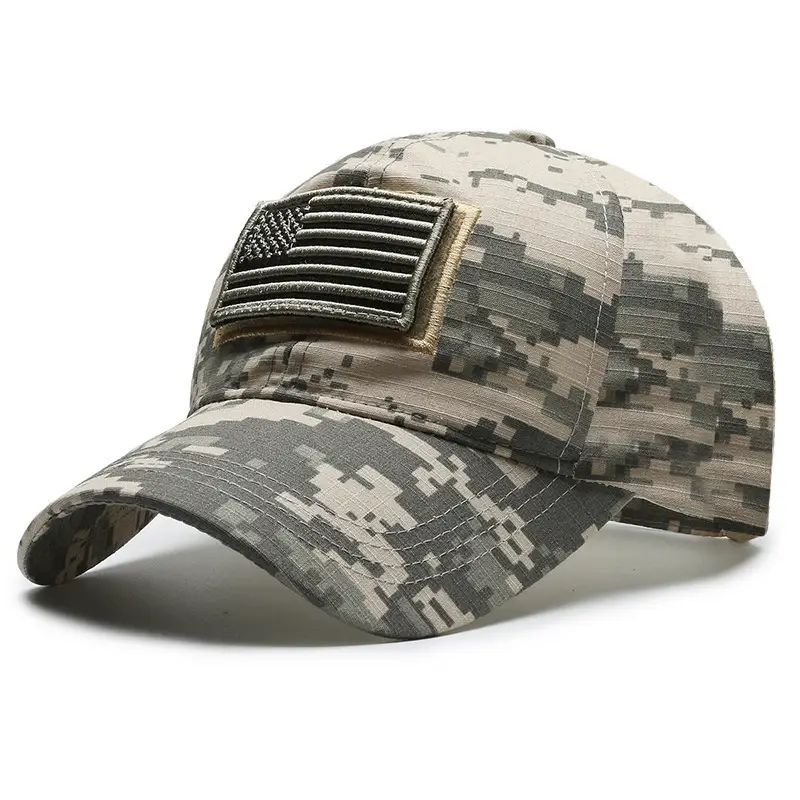 Men Military Cross-Border Cap Black USA Embroidered - Image 5